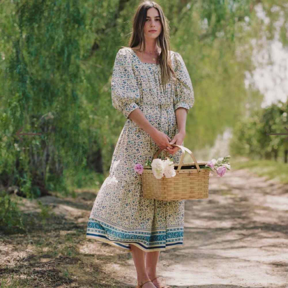 Christy Dawn Bianca Dress in Larkspur Ditsy Field